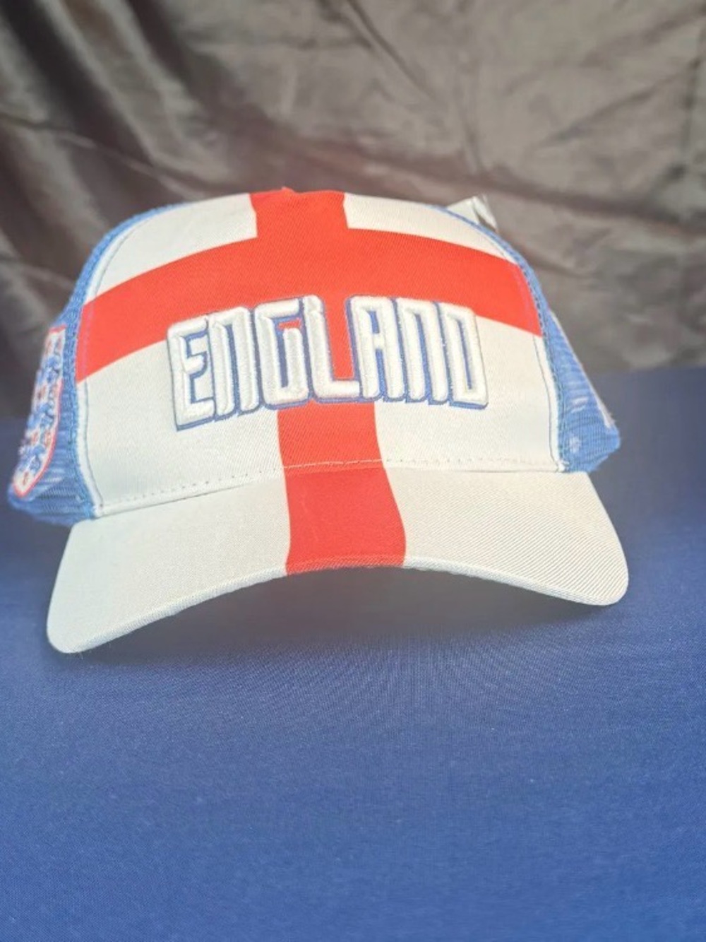 England Flag Trucker Hat - White, Red & Blue